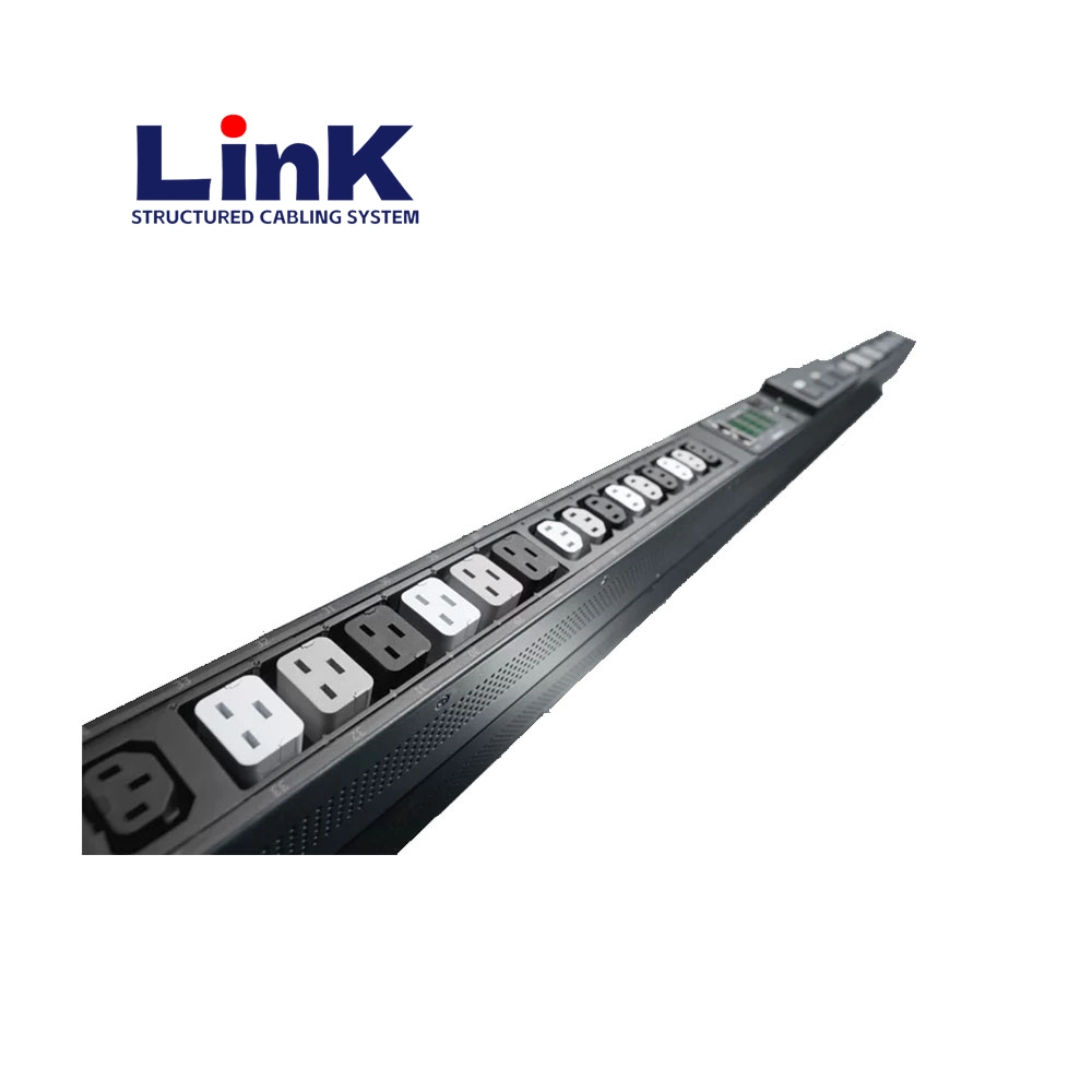 1u Server Rack Mount 8 Ways IEC C13 Intelligent Industrial PDU with 1p Circuit Breaker