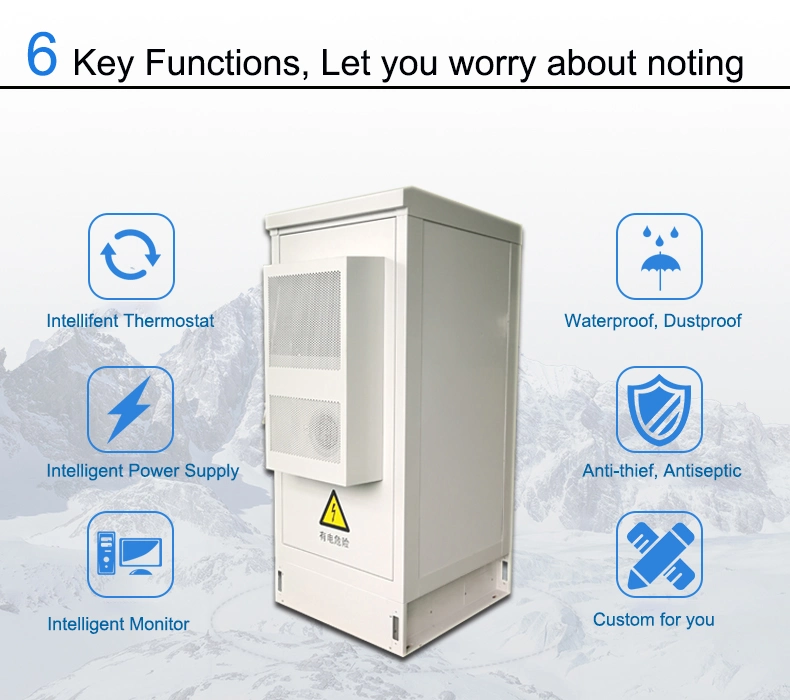 Waterproof Outdoor IP55 IP65 19 Rack Telecom Electrical Enclosure Cabinet