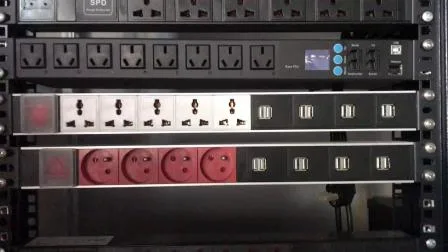 PDU de 8 vias / 8 saídas com interruptor para rack de gabinete de servidor de 19′ ′