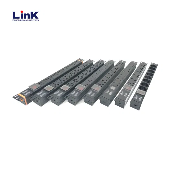 montagem em rack de servidor 1u 8 maneiras IEC C13 PDU industrial inteligente com disjuntor 1p